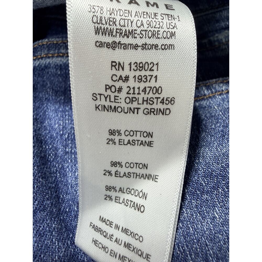 Frame Denim Women’s Blue Straight-Leg Jeans - Classic Indigo - Picture 2 of 9